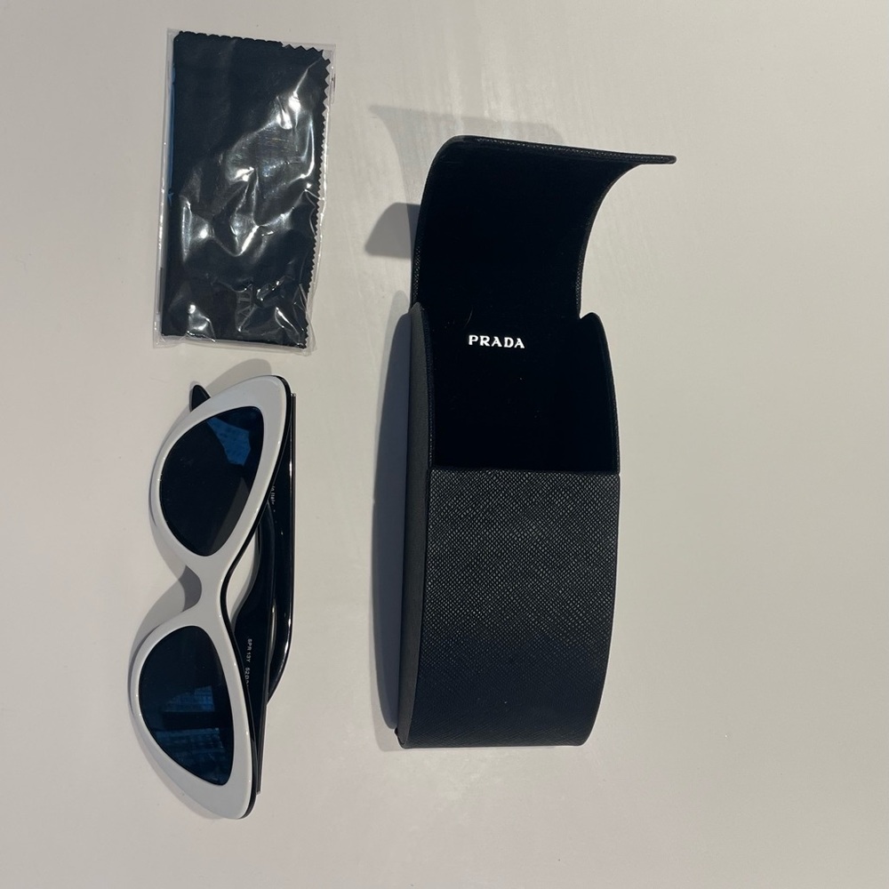 Prada Black and White Cat Eye Sunglasses